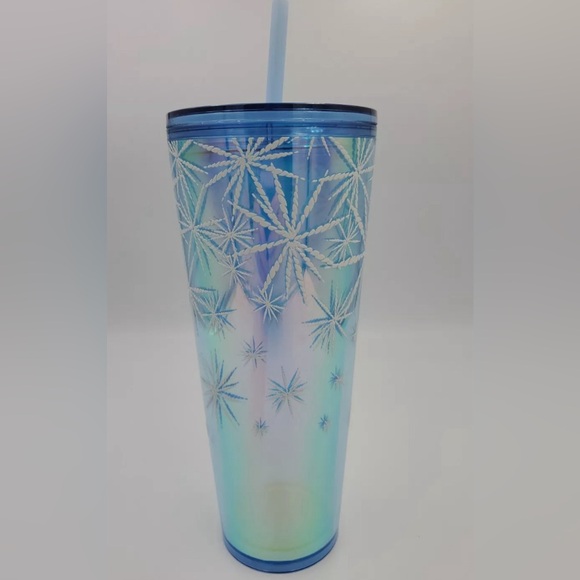 STARBUCKS LIMITED EDITION CUP BLUE WITH SNOW FLAKES NEW - Picture 3 of 6